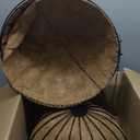 LaLaGreen Hanging Baskets for Plant Outdoor (20 Inch, 4 Pack) Extra Large Black Metal Wire Hanging Planter with Coco Liner Round Flower Pot Holder Hanger Deck Porch Modern Garden Balcony Country Decor