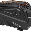 MOSISO Bike Rack Bag, Waterproof Bike Rear Rack Handbag Bicycle Trunk Bag, 14L EVA Mountain Bicycle Rear Seat Storage Saddle Pouch Cycling Luggage Pouch with Shoulder Strap, Orange