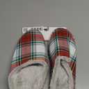 H&H Men's Plaid Slippers, Red, Size 11-12