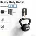 2 x Adhesive Hooks, Towel Hooks for bathrooms, Wall Hooks for Hanging Coat, Clothes, Robe, Heavy Duty Sticky Holder Waterproof Closet Hook (2 Pack)