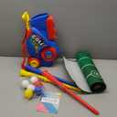 Liberry Toddler Golf Set with Putting Mat for 2 3 4 5 Years Old Boys Girls, Upgraded Kids Golf Cart with Unique Shoulder Strap Design, Indoor and Outdoor Golf Toys Christmas Gift