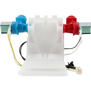 Upgrade W10144820 W10140911 Washer Water Inlet Valve Compatible with Whirl-pool Ken-more May-tag Washing Machines by Fetechmate WPW10144820 water inlet valve Replace W10311458 AP4371093 AP6015761