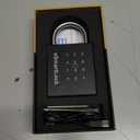 eLinkSmart Heavy Duty Smart Padlock with Key, Pad Lock with Code Keypad, Weatherproof Bluetooth RFID Keyless Electronic Digital Combination Lock for Gate Outdoor Fence Storage Unit Locker Shed Pool