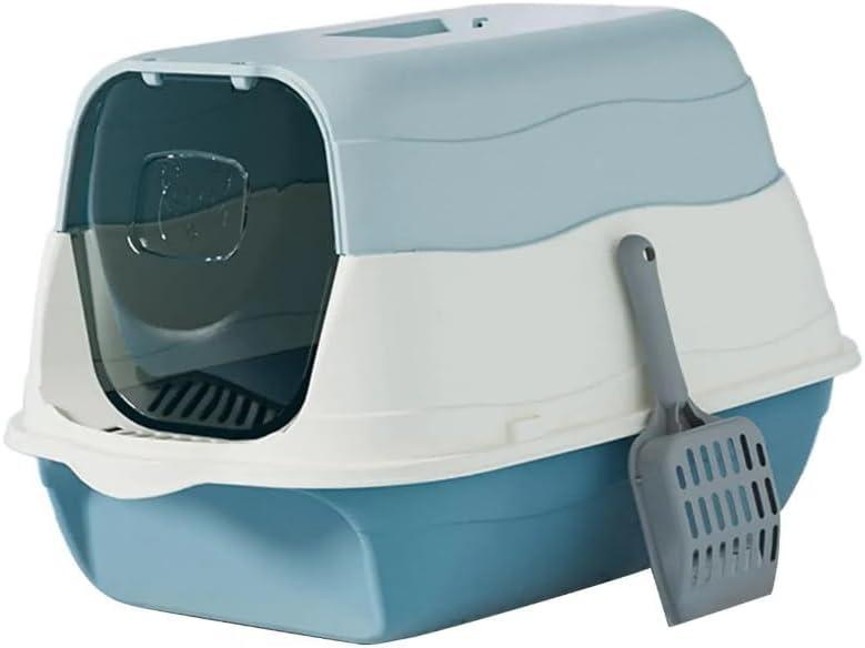 Cat Litter Box, Hooded Cat with Lid Fully Enclosed Cat Toilet Removable Sandbox Kitty Litter Tray with Front Door Flap for Small Cat Pet Kitty Accessories,19.69" L x 13.39" W x 12.99" H