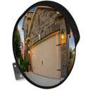SecurityMan Large 24 Inch Convex Mirror for Blind Spots - Shatterproof Polycarbonate, 180° Wide View for Driveways, Intersections, Warehouses, Roads, and Large Areas - Indoor & Outdoor Security Mirror