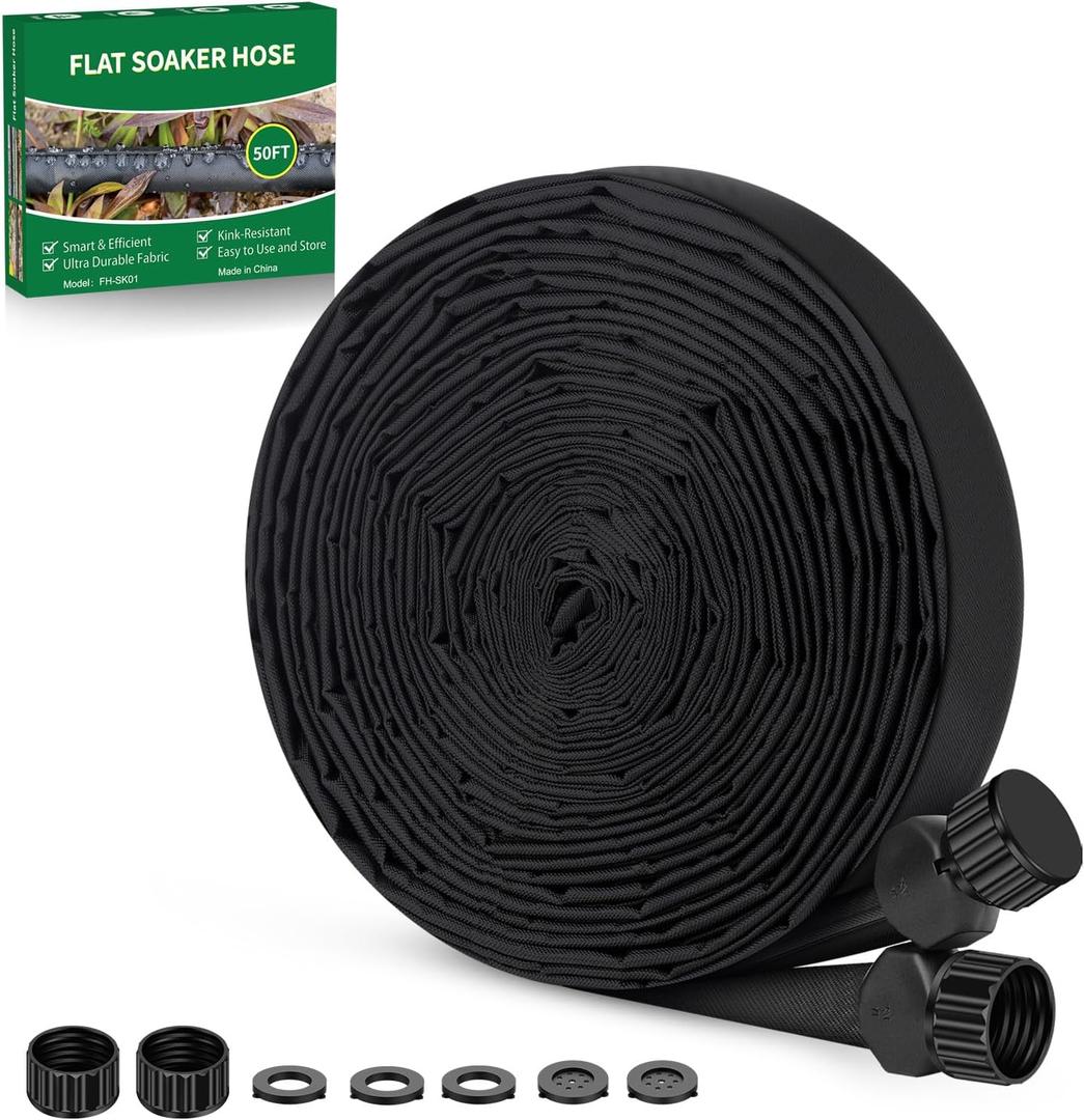 Drip Hose 50FT With Drip Irrigation System, Linkable Soaker Hoses | 1/2 Consistent Drip Irrigation Hose, Leakproof Design Water Hoses, Save 80%, Farm, Orchard Plantation, Garden