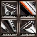 Stainless Steel Vegetable Peeler with a Flat Blade for Smooth, Jam-free Peeling and Reliable Performance.