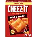 Cheez-It Baked Snack Crackers, Lunch Snacks, Family Size, Hot and Spicy, 21oz Box (1 Box) (EXP 01/05/27)