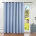 BGment Fashion Sliding Door Curtain 100 X 96 Inches, Wide Thermal Blackout Curtains Room Darkening Room Divider Window Curtain, 1 Panel, Spa Blue, 96 Length X Wide 100