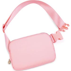 Cross Body Fanny Pack for Women,Fashion Waist Packs Crossbody Bags,Belt Bag with Adjustable Strap - Peach