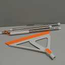 Multifunction Magic Broom, Silicone Squeegee Broom for Floor, Rubber Broom Sweeper for Living Room, Kitchen, Bathroom-Easy Dry The Glass (Orange, 54 INCH)