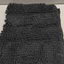 Bcoimo 24"17" Chenille Bath Mat  Non-Slip with Backing Bath Rug Ultra-Absorbent and Machine Washable Bathroom Mat Quick-Dry Design. Ideal for Bathroom and Tub Areas (Grey)