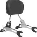 YHMOTO 17'' Detachable Passenger Backrest Sissy bar for Indian Challenger Chieftain Indian Pursuit Springfield Roadmaster Vintage 2014-2024 (Chrome)
