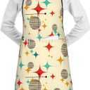 Kitchen Chef Apron With Pockets For Cooking Grilling Bbq Painting Women Men Apron (Atomic Retro)