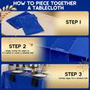 4 Pack Royal Blue Satin Tablecloth 58 x 102 Inches, Rectangular Satin Table Cloths for Wedding Reception, Birthday Party, Graduation & Holiday Banquet Tables