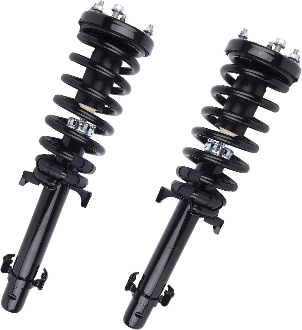 KUSATEC Front Pair Complete Struts Shock Absorber fit for Honda Accord 2008 2009 2010 2011 2012; 172562L 172562R Left/Right Struts with Coil Spring Assemblies