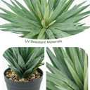 Velener Artificial Agave Plant in Black Pot with Real Stone Pebbles, Large Fake Agave Plant for Indoor and Outdoor-27 inches Tall, 126 Leaves