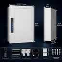 Electronic Wall Safe Between 16" & 24" Studs with Shelves & Hooks