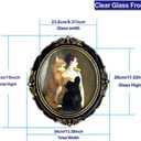 13x15 Oval Picture Frames, 13 By 15 Antique Poster Frames with Glass Front, Vintage Frame for Gallery Home Wall Decor (Black), 1PCS 13x15 Oval Picture Frame