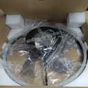 Ceiling Fans with Lights and Remote - Dimmable LED (3000-6000K), 20in Modern Flush Mount Bladeless Fandelier, Low Profile Ceiling Fan Light Easy Installation for Bedroom, Kitchen, Living Room - Black