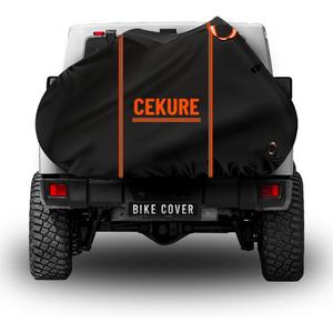 Heavy-Duty 600D Bike Cover Transport on Rack - Accident Proof Reflective Design Bike-Covers for 2 Bikes on Rear Bike Rack Ultra Waterproof Ebike Cover, (1-2 Bikes)