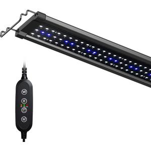 NICREW ClassicLED Gen 2 Aquarium Light, 40 Watts, Dimmable LED Fish Tank Light with 2-Channel Control, White and Blue LEDs, Size 48 to 60 Inch