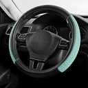 Steering Wheel Cover,Max Cushioning Leather Steering Wheel Cover Universal Fit 14" 1/2-15" Car Wheel Protector for Men Women Fit Suvs,Vans,Sedans,Car,Trucks,Mint
