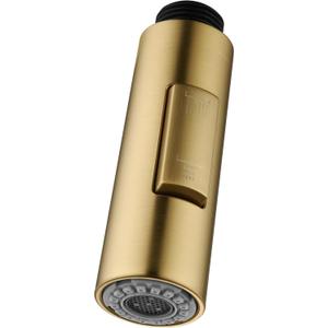 Tohlar Pull Down Kitchen Faucet Sprayer Head Replacement Part, 2 Function Pull Out Sink Sprayer Replacement Nozzle, Kitchen Faucet Head Hose Spray Tap Spout, Brushed Gold