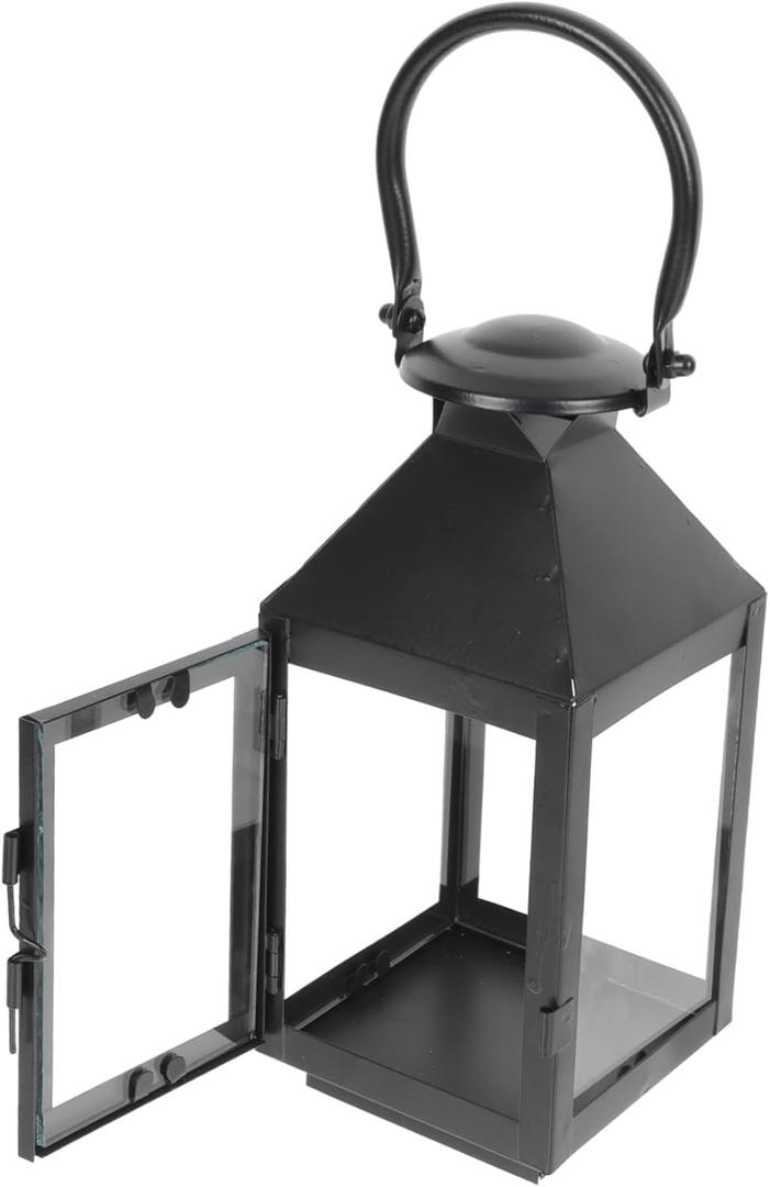 1pc Retro Iron Candleholder Vintage Wind Lantern Design for Xmas Decor for Home Parties and Festivals and Craft