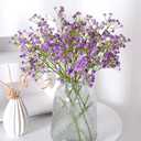 Babys Breath Artificial Flowers, Fake Gypsophila Babies Breath Real Touch Flowers for Wedding, Bouquet Floral Arrangement Party Home Decor Garden Decoration (24pcs, Purple)