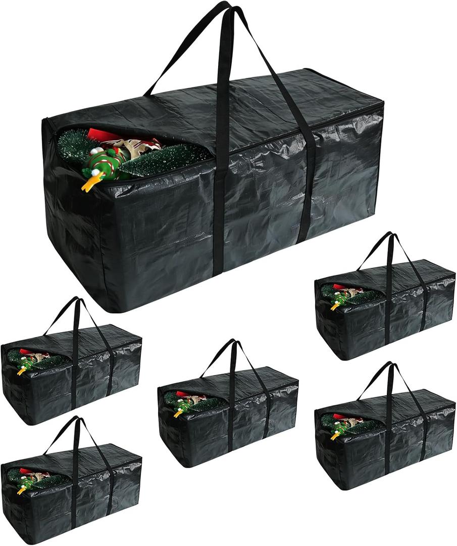 Demao Black Large Moving Bags,6 Pack Heavy Duty Storage Bags,Packing Bag with Handles & Zippers,Foldable Moving Tote Storage Box for Clothes,Relocation,College Dorm & Travel Storage-Moving Essentials