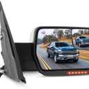 SCITOO fit for Ford Towing Mirror Chrome Rear View Mirror fit 2004-2014 for Ford for F-150 Truck with Glass Power Control Heated Turn Signal and Puddle Lamp Features-Passenger Side