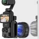 AMAZEAR Magnetic Mount and Suction Car Holder Combo for DJI OSMO Pocket 3 Accessories Superb Strong Adsorption Power Magnet Clamp and Base Stand for Mirror, Glass, Tile, Metal, Black