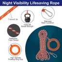 Upgraded 20" Foam Life Buoy with 98.4FT High Visibility Reflective Floating Lifesaving Rope, Life Preserver Ring for Boat Throwable Flotation Device Pool Safety Float Lifesaver Ring Decor