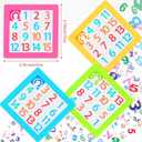Sumind 24 Pieces Slide Puzzles for Kids 15 Number Puzzle Slide Game Plastic IQ Blocks Toys Brain Teaser Funny Game Party Toys for Boys Girls Kids Adults Colorful