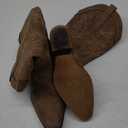 IUV Cowboy Boots For Women Western Cowgirl Boots with Chunky Heel Mid Calf Snip Toe Ideal for low insteps. Size 7.5