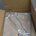 8 Pack Heavy Duty Closet Rod Brackets Holder 11 x 11 x 1 Inch, Electroplated Silver Closet Rod Support Bracket Steel Closet Rod Holders, Wall Mounted Shelf and Rod Support Bracket