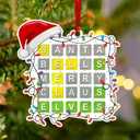 Wordle Ornaments for Christmas Tree 2025, Wordle Gifts for Women, Men, Wooden 2D Wordle Board Game Christmas Ornament, Funny Christmas Tree Decoration, Christmas Keepsake