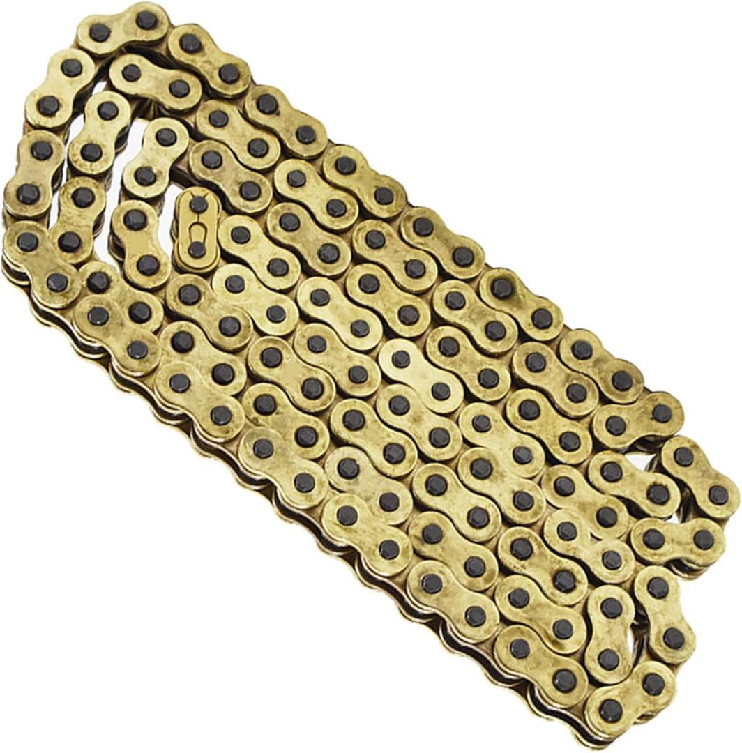 Motorcycle 520 Chain 120 Links with O-Ring Gold Replacement for Most Motorcycle and Dirt Bike
