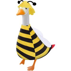 Huhumy Spring Bee Goose Outfit for 23'' Porch Goose Clothes Cement Statue Cute Costume with Bee Wings for Spring Summer Garden Decor Outdoor Lawn Yard Patio Seasonal Party