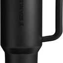 Stanley Quencher ProTour Flip Straw Tumbler with Leakproof Lid 40 oz | Built-In Straw & Handle | Cupholder Compatible for Travel | Insulated Stainless Steel Cup | BPA-Free | Black