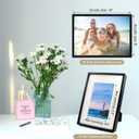 OUZUGIE 8X10 Picture Frame,Display Poster 5X7 With Mat or 8X10 Without Mat,Black Aluminum Poster Frames with Premium Acrylic,Photo Frames with Strong Corner Design for Gallery Wall and Tabletop