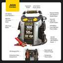 STANLEY J5C09 JUMPiT Portable Power Station Jump Starter: 1000 Peak/500 Instant Amps, 120 PSI Air Compressor, USB Port, Battery Clamps