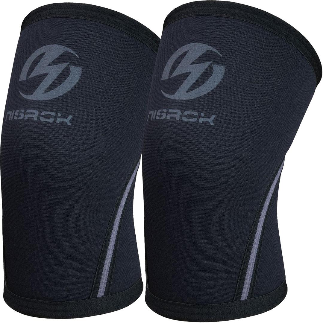 Elbow Sleeves (Pair),Support for Weightlifting,Powerlifting,Squat,Basketball and Tennis,5mm Neoprene Compression Brace for Both Women and Men (Large, Black New)