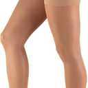 Truform Sheer Compression Pantyhose, 8-15 mmHg, Women's Shaping Tights, 20 Denier, Beige, Queen Plus