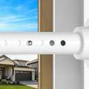Tension Curtain Rod White Tension Rod 40 to 78 Inch Spring Curtain Rods Non Slip Tension Rods 1pcs For Windows No Drilling Adjustable Tension Rods of Curtains Window Closet Kitchen Wardrobe