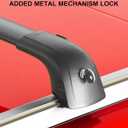 Wonderdriver Lockable Roof Rack Cross Bars 300lbs Compatible with Lexus RX 2016-2022 RX350 RX350L RX450h RX450hL(with Flush Side Rails),Heavy Duty Aluminum Roof Rails Crossbars Black Rooftop Luggage