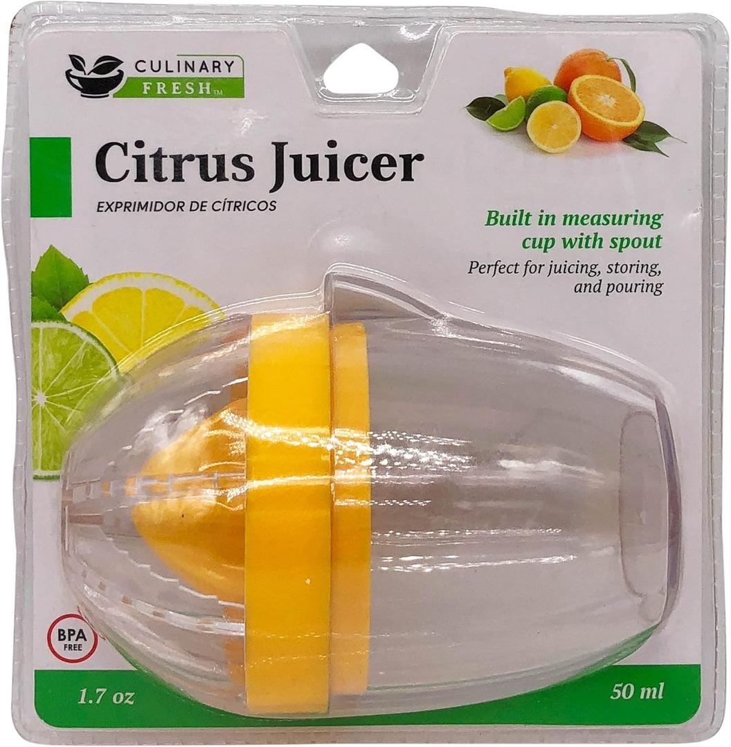 Culinary Fresh Citrus Jar Juicer, Manual Hand Juicer, Lemon Lime Orange Grapefruit Press: 1 Pack