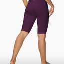 ALONG FIT Women High Waisted Biker Shorts Tummy Control Workout Yoga Shorts with Pockets Athletic Workout Running (Black, L)