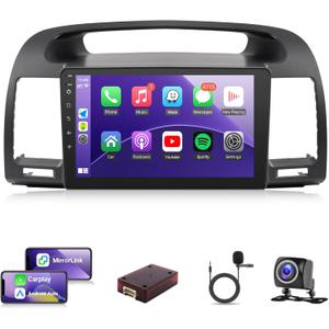 Car Radio Stereo for Toyota Camry (with J-B-L Version) 2002 2003 2004 2005 2006, 2+32GB 9" IPS Touchscreen Head Unit Android Camry Radio with Carplay, Android Auto, GPS, BT, WiFi, SWC, Mic